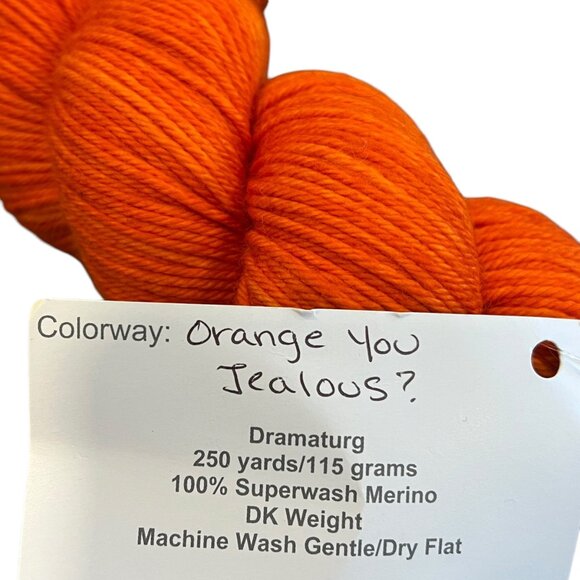 Leading Men Fiber Arts Dramaturg Yarn "Orange You Jealous?" - Picture 2 of 3